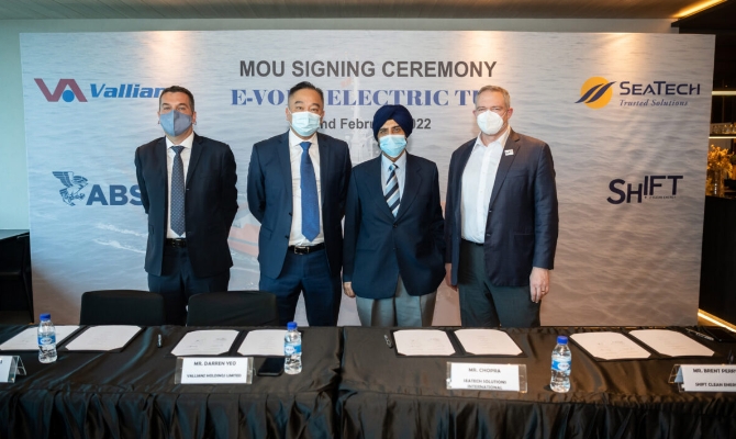 Vallianz, SeaTech, Shift Clean Energy and ABS Teaming Up to Design and Build the First Environmentally-Friendly, All-Electric Tug in Asia Pacific